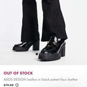 Men's Black Heeled Loafers